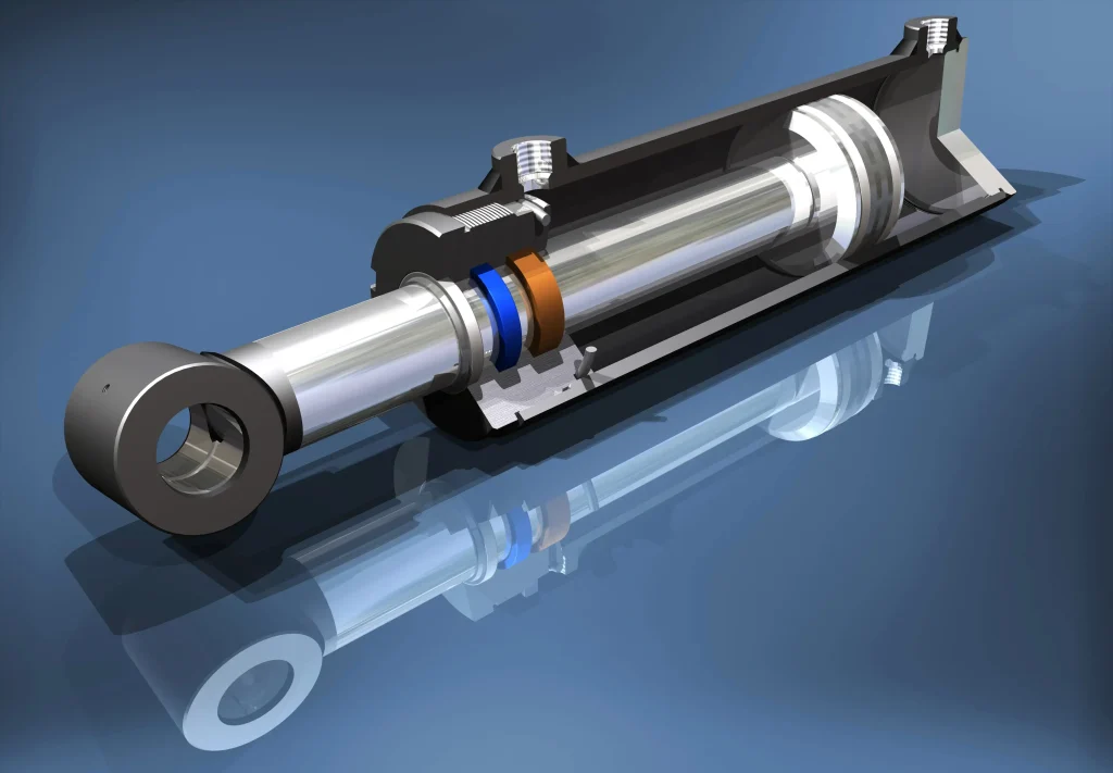 Hydraulic cylinder cross section